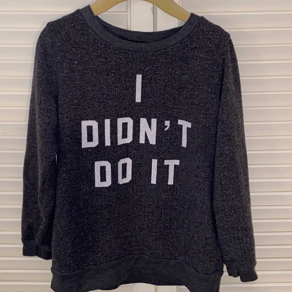 Sol Angeles Kids Charcoal Gray 'I Didn't Do It' Sweatshirt